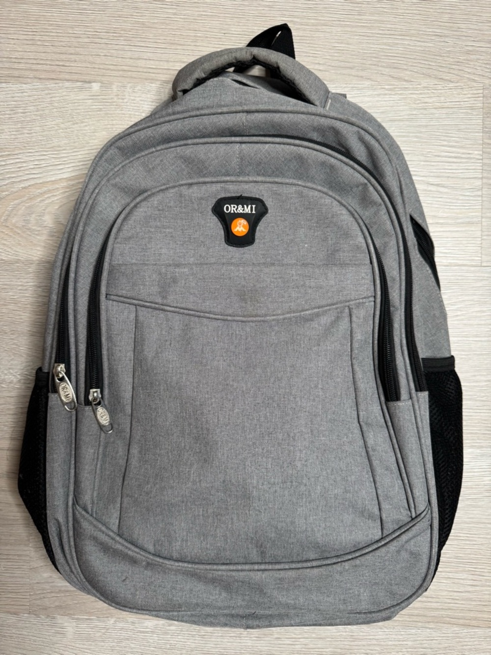 Gray Laptop Backpack Travel School Bag Multi Compartment OR&MI